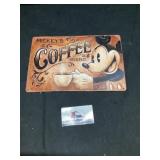 Mickeyï¿½s coffee blend metal sign 11 1/2 x 8 tall