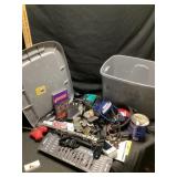 Tote of electronics and miscellaneous