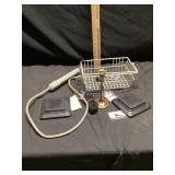 Wire basket and candle holders
