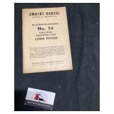 McCormick Deering owners manual corn picker
