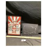 Dr Pepper sign approximately 12 1/2 by 19 tall