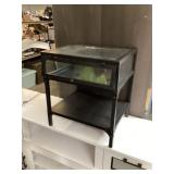 Glass top end table Approximately 18 x 15 x 20