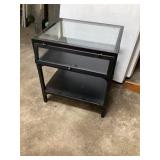 Glass top and tape approximately 15 x 18 x 20 tall