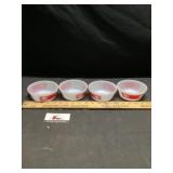 Federal glass company, milk, glass, custard bowls