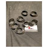 Polished chrome, ring, and napkin holders
