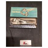 Vice grip chain wrench in original box