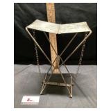 Metal folding seat