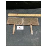 Antique hand wood Carders