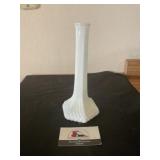 Milk glass vase