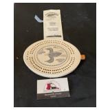 Etched cribbage board