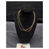 2 Necklace Chains Marked 18k GF