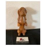 Hand made wood dog