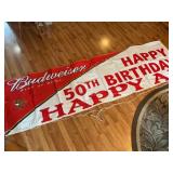 Budweiser birthday banner