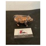 Cast iron pig bank