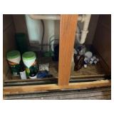 Cleaners and chemicals, bring boxes under