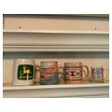 Collectible mugs, John Deere, Budweiser