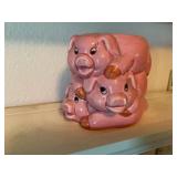 Vintage triple pig mug