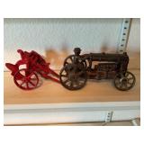 Cast iron tractor and plow