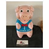 Plastic pig oinking cookie jar