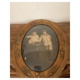 Vintage Frame with bubble glass