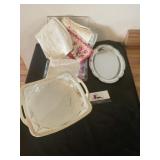 Hankies and  serving ware