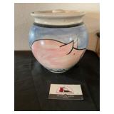 Stoneware pig cookie jar