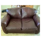 Maroon loveseat