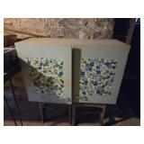 Vintage wooden cabinet, kids chsirs