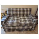 Plaid loveseat