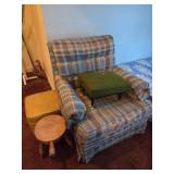 Assorted footstool and chair