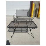Patio loveseat and table