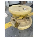 Two lawnmower  wheel weights