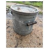 Galvanized minnow bucket