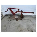 Lawnmower garden plow