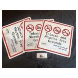 Metal tobacco free signs