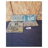 Vintage Iowa license plates