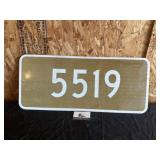 Metal 5519 street sign