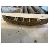Metal canoe decor
