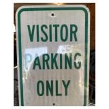 Visitor parking only sign