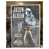Metal Jason Aldean tour sign