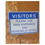 Visitors sign