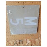 5 M metal sign