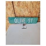 Olive  st road sign