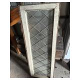 Leaded glass window 18x44