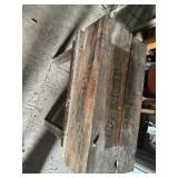 Hamilton Bros Shoe Co. Wooden crate and stand