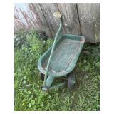 Rustic green wagon- missing one wheel