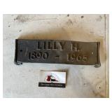 Cast Iron Lilly H marker