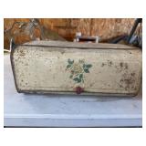 Vintage metal bread box