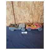 Vintage metal jeeps