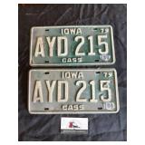 Iowa license plates